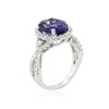 Image 6 : 18KT White Gold 4.09ct Tanzanite and Diamond Ring