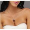 Image 2 : 14KT Yellow Gold 1.12ctw Ruby and Diamond Pendant With Chain