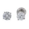 Image 1 : 14KT White Gold 1.17ctw Diamond Stud Earrings