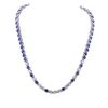 Image 3 : 14KT White Gold 24.00ctw Tanzanite and Diamond Necklace