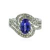 Image 1 : 14KT White Gold 2.29ct Tanzanite and Diamond Ring