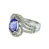 Image 2 : 14KT White Gold 2.29ct Tanzanite and Diamond Ring