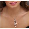 Image 2 : 18KT White Gold Pearl and Diamond Pendant With Chain