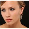 Image 5 : 18KT Two Tone Gold 3.54ctw Diamond Dangle Earrings