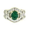 Image 3 : 14KT Yellow Gold 1.96ct Emerald and Diamond Ring