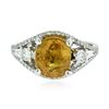 Image 3 : 18KT White Gold 3.19ct Sapphire and Diamond Ring