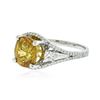 Image 4 : 18KT White Gold 3.19ct Sapphire and Diamond Ring