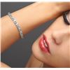 Image 2 : 14KT White Gold 4.00ctw Chrysoberyl and Diamond Bracelet