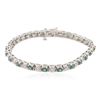 Image 3 : 14KT White Gold 4.00ctw Chrysoberyl and Diamond Bracelet