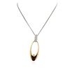 Image 4 : 14KT Two Tone Gold 0.62ctw Diamond Pendant with Chain