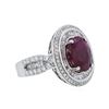 Image 4 : 18KT White Gold 4.88ct Ruby and Diamond Ring