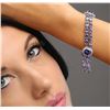 Image 5 : 14KT White Gold 25.05ctw Tanzanite and Diamond Bracelet