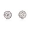 Image 1 : 14KT White Gold 2.14ctw Diamond Stud Earrings