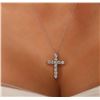 Image 2 : 14KT White Gold 2.58ctw Diamond Pendant With Chain