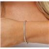Image 2 : 14KT White Gold 1.01ctw Diamond Bangle Bracelet