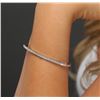 Image 6 : 14KT White Gold 1.01ctw Diamond Bangle Bracelet