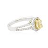 Image 2 : 14KT Two-Tone Gold 1.02ctw Diamond Engagement Ring