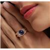 Image 2 : 14KT Rose Gold 4.30ct Sapphire and Diamond Ring