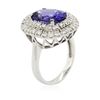 Image 7 : 14KT White Gold 5.02ct Tanzanite and Diamond Ring