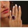 Image 5 : 14KT White Gold 21.83ct Ruby and Diamond Ring