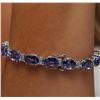 Image 6 : 14KT White Gold 34.30ctw Tanzanite and Diamond Bracelet