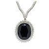 Image 3 : 18KT and 14KT White Gold 41.84ct Sapphire and Diamond Necklace