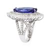 Image 6 : 18KT White Gold GIA Certified 10.54ct Tanzanite and Diamond Ring