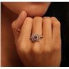 Image 2 : 14KT Yellow Gold 0.67ct Amethyst and Diamond Ring
