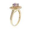 Image 6 : 14KT Yellow Gold 0.67ct Amethyst and Diamond Ring