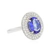 Image 2 : 18KT White Gold 3.25ct Tanzanite and Diamond Ring