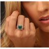 Image 1 : 18KT White Gold 2.61ct Emerald and Diamond Ring