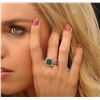 Image 5 : 18KT White Gold 2.61ct Emerald and Diamond Ring