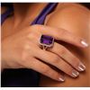 Image 6 : 14KT Yellow Gold 16.40ct Amethyst and Diamond Ring