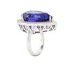 Image 6 : 14KT White Gold GIA Certified 20.19ct Tanzanite and Diamond Ring