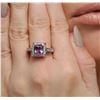 Image 1 : 14KT White Gold 1.85ct Sapphire and Diamond Ring