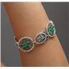 Image 6 : 14KT White Gold 14.01ctw Emerald and Diamond Bracelet