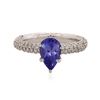 Image 1 : 14KT White Gold 1.58ct Tanzanite and Diamond Ring