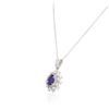 Image 6 : 14KT White Gold 3.40ct Tanzanite and Diamond Pendant With Chain