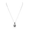 Image 3 : 14KT White Gold 0.13ctw Diamond Pendant With Chain