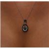 Image 5 : 14KT White Gold 0.13ctw Diamond Pendant With Chain