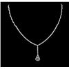 Image 3 : 14KT White Gold 1.03ctw Diamond Necklace
