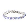 Image 3 : 14KT White Gold 30.68ctw Tanzanite Bracelet