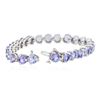 Image 8 : 14KT White Gold 30.68ctw Tanzanite Bracelet
