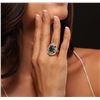 Image 1 : 14KT Yellow Gold 3.03ct Emerald and Diamond Ring