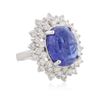 Image 4 : 14KT White Gold 9.20ct Tanzanite and Diamond Ring