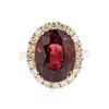 Image 1 : 14KT Yellow Gold 8.87ct Rubellite and Diamond Ring