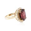 Image 2 : 14KT Yellow Gold 8.87ct Rubellite and Diamond Ring
