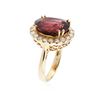 Image 5 : 14KT Yellow Gold 8.87ct Rubellite and Diamond Ring