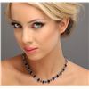 Image 2 : 14KT White Gold 60.09ctw Sapphire and Diamond Necklace