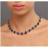Image 5 : 14KT White Gold 60.09ctw Sapphire and Diamond Necklace